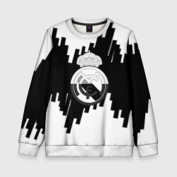 Свитшот детский Реал Мадрид белая геометрия, цвет: 3D-белый