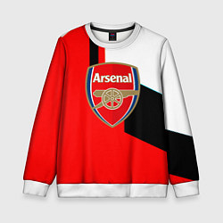 Свитшот детский Арсенал геометрия спорт, цвет: 3D-белый