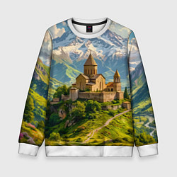 Детский свитшот Храм у подножия вечных вершин