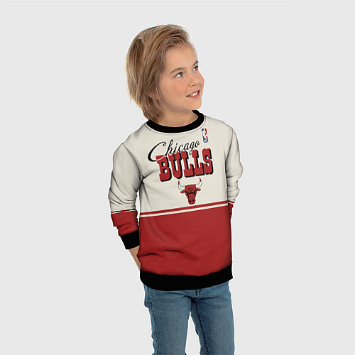 Детский свитшот NBA Chicago Bulls vintage / 3D-Черный – фото 3