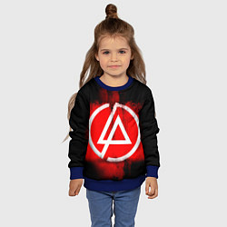 Свитшот детский Linkin Park: Red style, цвет: 3D-синий — фото 2