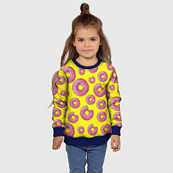 Свитшот детский Пончики Гомера, цвет: 3D-синий — фото 2
