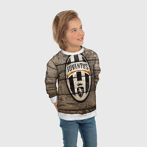 Детский свитшот Juventus / 3D-Белый – фото 3