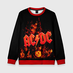 Свитшот детский AC/DC Flame, цвет: 3D-красный