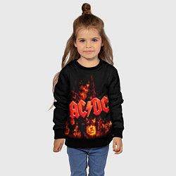 Свитшот детский AC/DC Flame, цвет: 3D-черный — фото 2