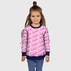 Свитшот детский Barbie Pattern, цвет: 3D-синий — фото 2