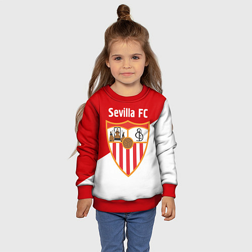 Детский свитшот Sevilla FC / 3D-Красный – фото 4