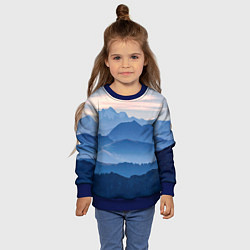 Свитшот детский Горы, цвет: 3D-синий — фото 2