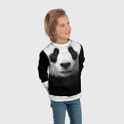 Свитшот детский Взгляд панды, цвет: 3D-белый — фото 2