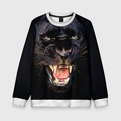 Свитшот детский Пантера, цвет: 3D-белый