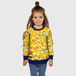 Свитшот детский Emoji, цвет: 3D-синий — фото 2