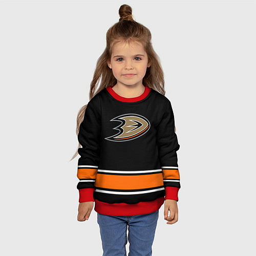 Детский свитшот Anaheim Ducks Selanne / 3D-Красный – фото 4