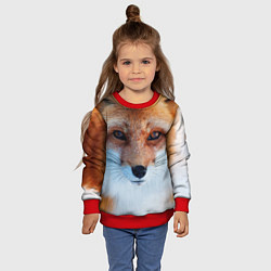 Свитшот детский Взгляд лисы, цвет: 3D-красный — фото 2