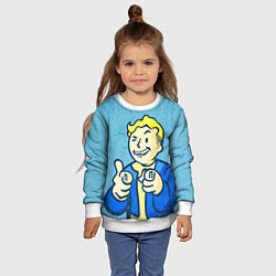 Свитшот детский Fallout: It's okey, цвет: 3D-белый — фото 2
