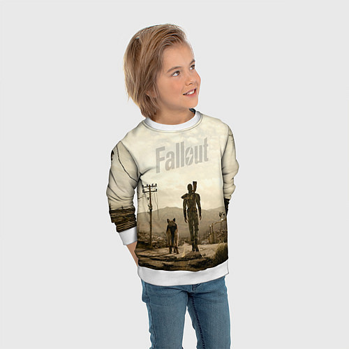 Детский свитшот Fallout City / 3D-Белый – фото 3