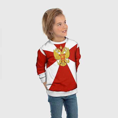 Детский свитшот Флаг ВВ / 3D-Белый – фото 3