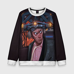 Свитшот детский Emmett Lathrop Brown, цвет: 3D-белый