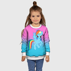 Свитшот детский My Little Pony, цвет: 3D-белый — фото 2