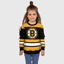 Свитшот детский Boston Bruins, цвет: 3D-черный — фото 2