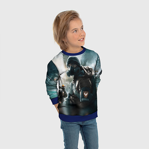 Детский свитшот Division 1 / 3D-Синий – фото 3