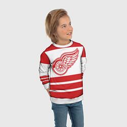 Свитшот детский Detroit Red Wings, цвет: 3D-белый — фото 2