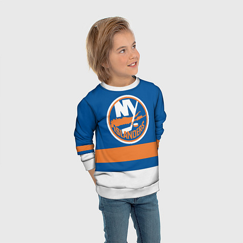 Детский свитшот New York Islanders / 3D-Белый – фото 3