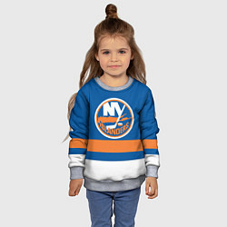 Свитшот детский New York Islanders, цвет: 3D-меланж — фото 2