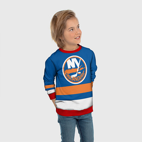 Детский свитшот New York Islanders / 3D-Красный – фото 3