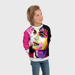 Свитшот детский Michael Jackson Art, цвет: 3D-белый — фото 2