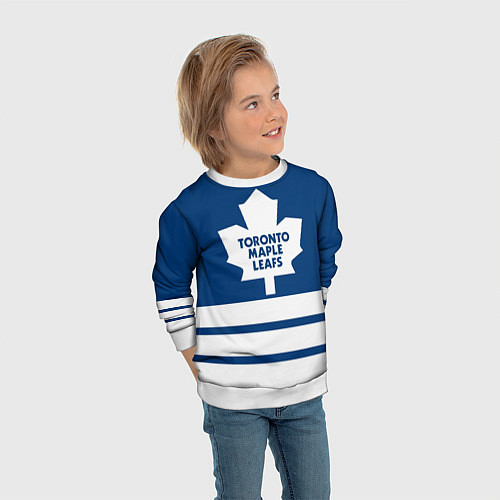 Детский свитшот Toronto Maple Leafs / 3D-Белый – фото 3