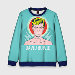 Свитшот детский David Bowie: pop-art, цвет: 3D-синий