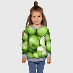 Свитшот детский Яблочная, цвет: 3D-меланж — фото 2