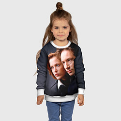 Свитшот детский Скалли и Малдер, цвет: 3D-белый — фото 2