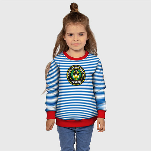 Детский свитшот Тельняшка ИВ РФ / 3D-Красный – фото 4