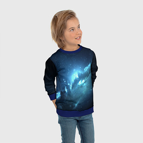 Детский свитшот Atlantis Nebula / 3D-Синий – фото 3