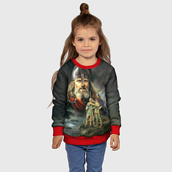 Свитшот детский Богатырь Руси, цвет: 3D-красный — фото 2