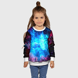 Свитшот детский Голубая вселенная, цвет: 3D-белый — фото 2