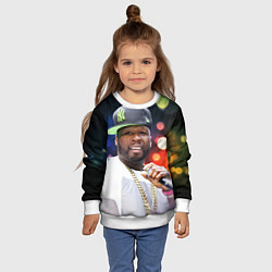 Свитшот детский 50 cent, цвет: 3D-белый — фото 2