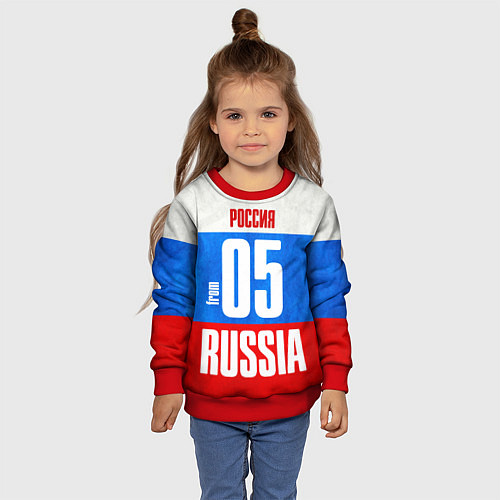 Детский свитшот Russia: from 05 / 3D-Красный – фото 4
