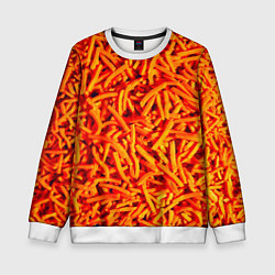 Свитшот детский Морковь, цвет: 3D-белый