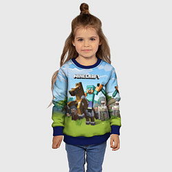Свитшот детский Minecraft Rider, цвет: 3D-синий — фото 2