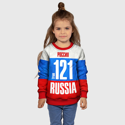 Детский свитшот Russia: from 121 / 3D-Красный – фото 4