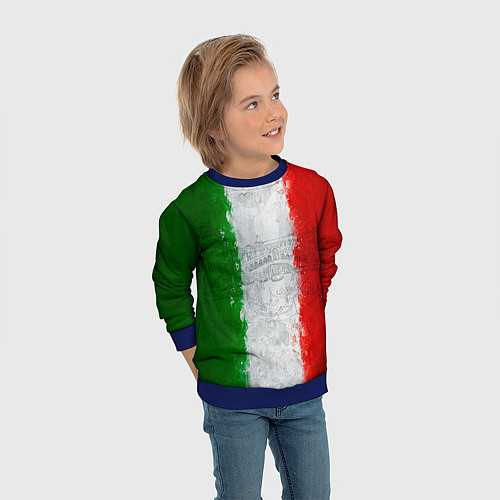 Детский свитшот Italian / 3D-Синий – фото 3