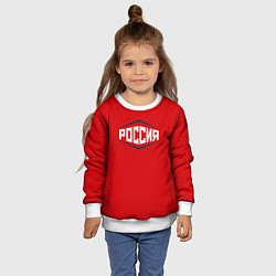 Свитшот детский Россия, цвет: 3D-белый — фото 2