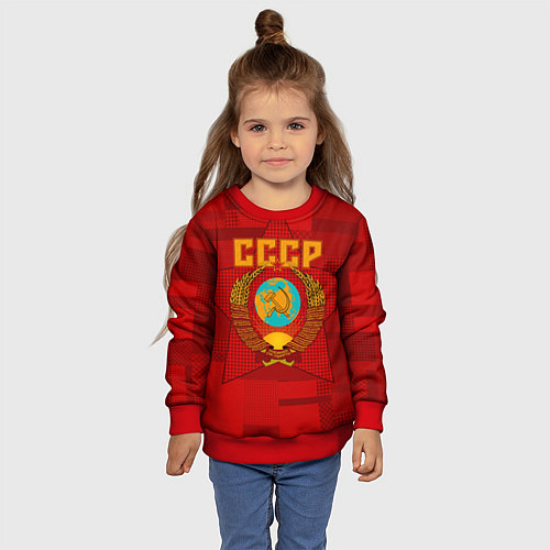 Детский свитшот СССР / 3D-Красный – фото 4