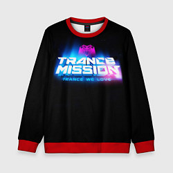 Свитшот детский Trancemission: Trance we love, цвет: 3D-красный