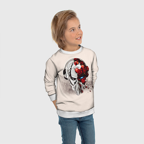 Детский свитшот Pirate Station: Pink Side / 3D-Белый – фото 3