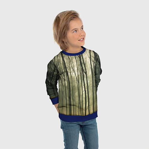 Детский свитшот Чарующий лес / 3D-Синий – фото 3