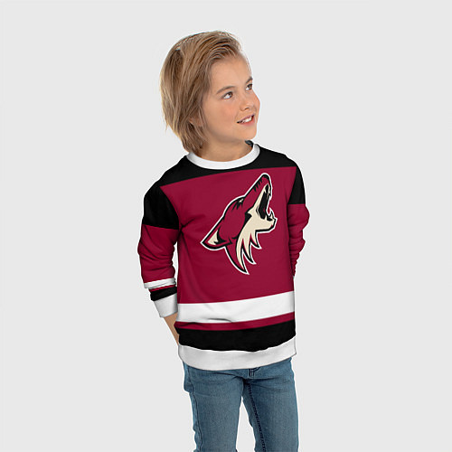 Детский свитшот Arizona Coyotes / 3D-Белый – фото 3