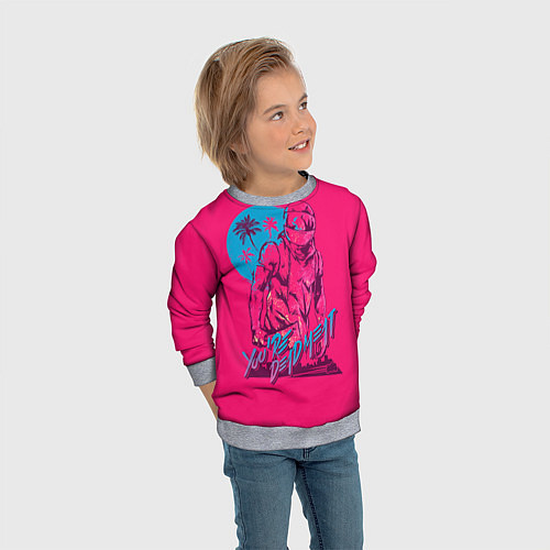 Детский свитшот You're dead meat / 3D-Меланж – фото 3